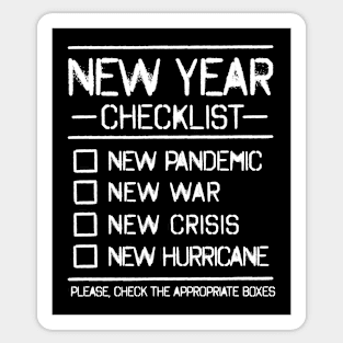 New Year Checklist. New Year New Fear! Sticker